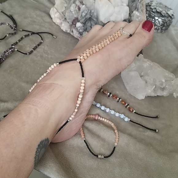 Set of 2 Barefoot sandal anklets - Picture 3 of 4
